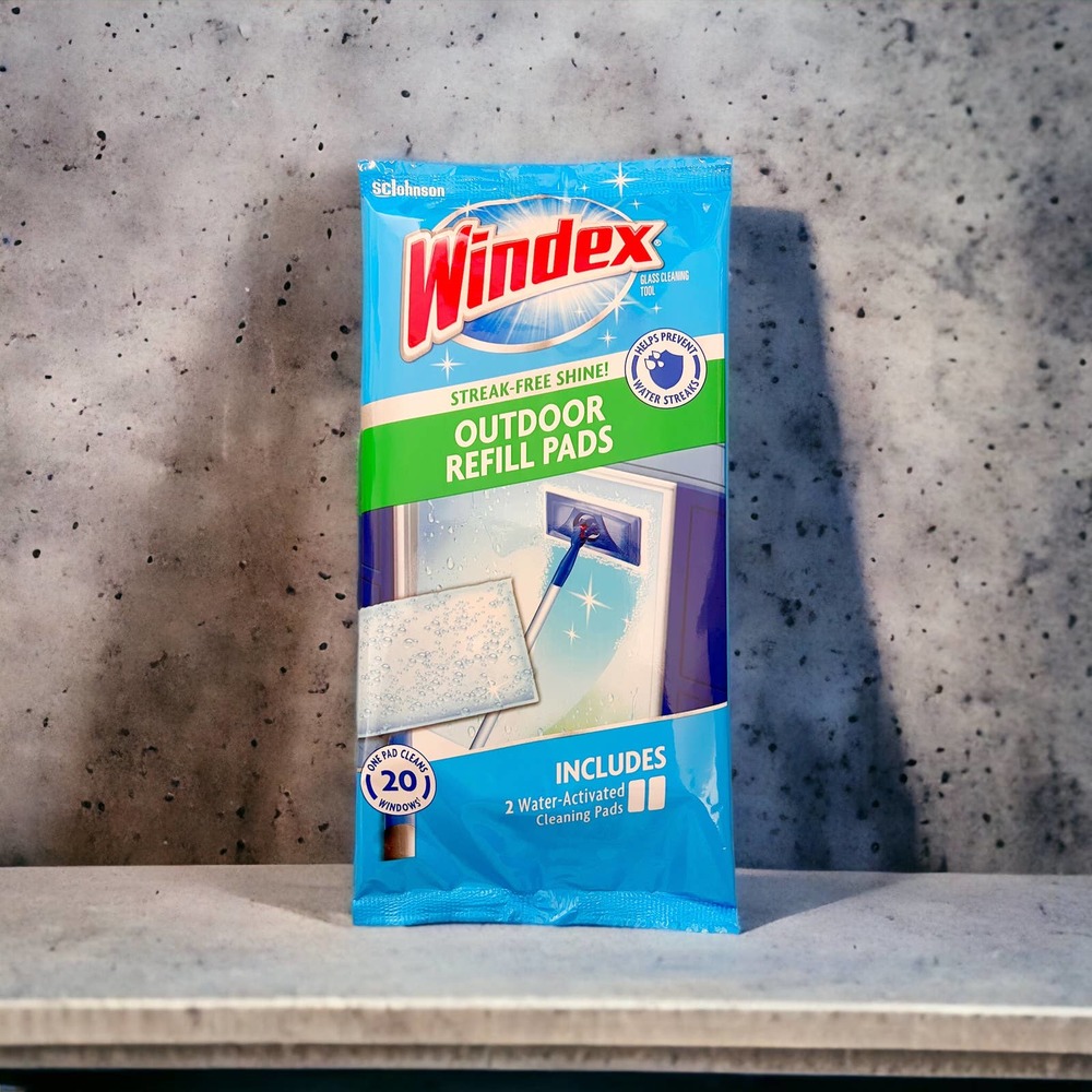 Windex Outdoor Refill Cleaning Pads Streak Free Shine 1 Package - Discontinued
